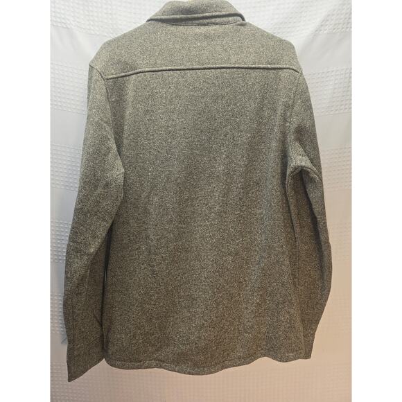 Eddie Bauer Jacket Mens Small Sweater Fleece Shirt Jacket Brown Button Up 6679 - Picture 7 of 8